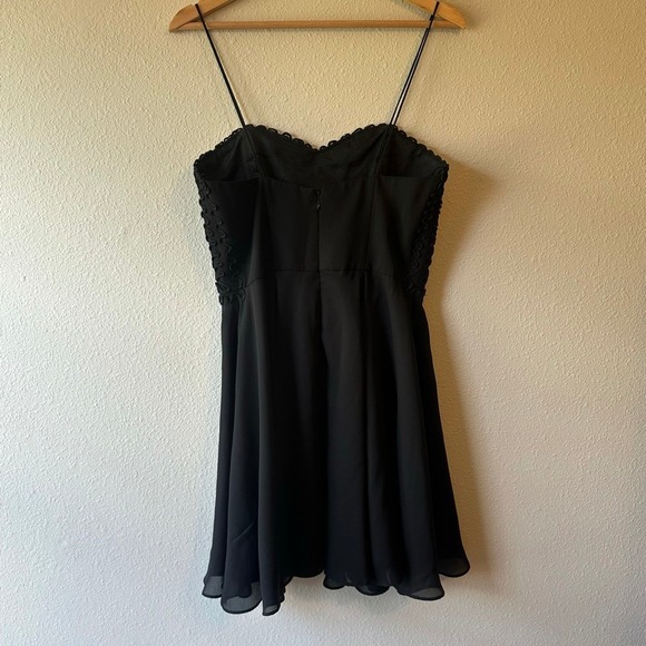 Faviana Dresses & Skirts - Vintage Faviana Black Soutache Embroidered Chiffon Mini‎ Dress Small